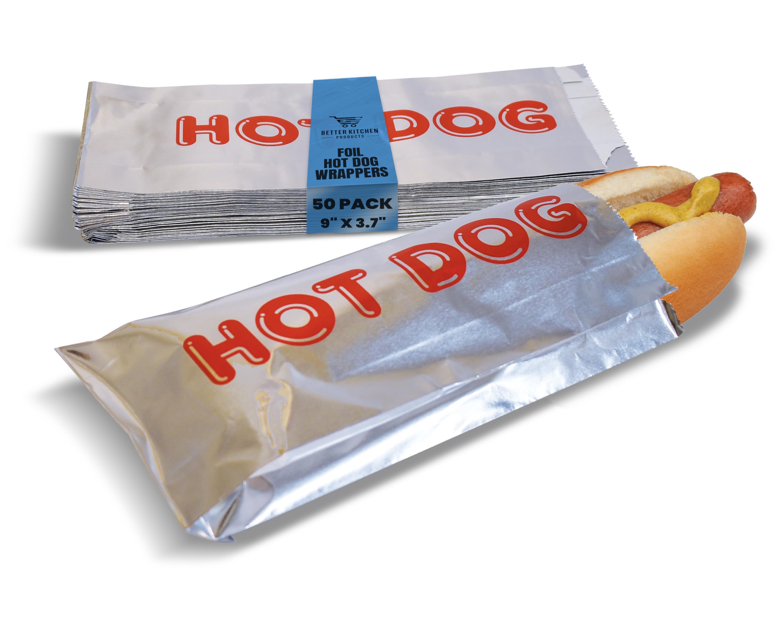 Better Kitchen Products Foil Hot Dog Wrappers, 9